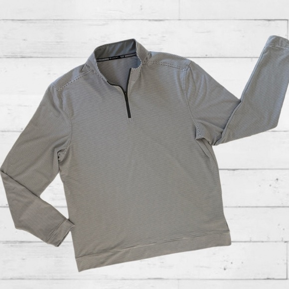 Southern Tide ‘Cruiser’ Micro-Stripe Performance Quarter-Zip Pullover Men’s L - Picture 7 of 13